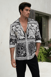 HAVANNA L/S SHIRT - BLACK/SAND