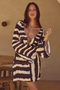 AZURE MINI DRESS - NORIA PRINT