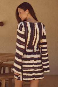 AZURE MINI DRESS - NORIA PRINT