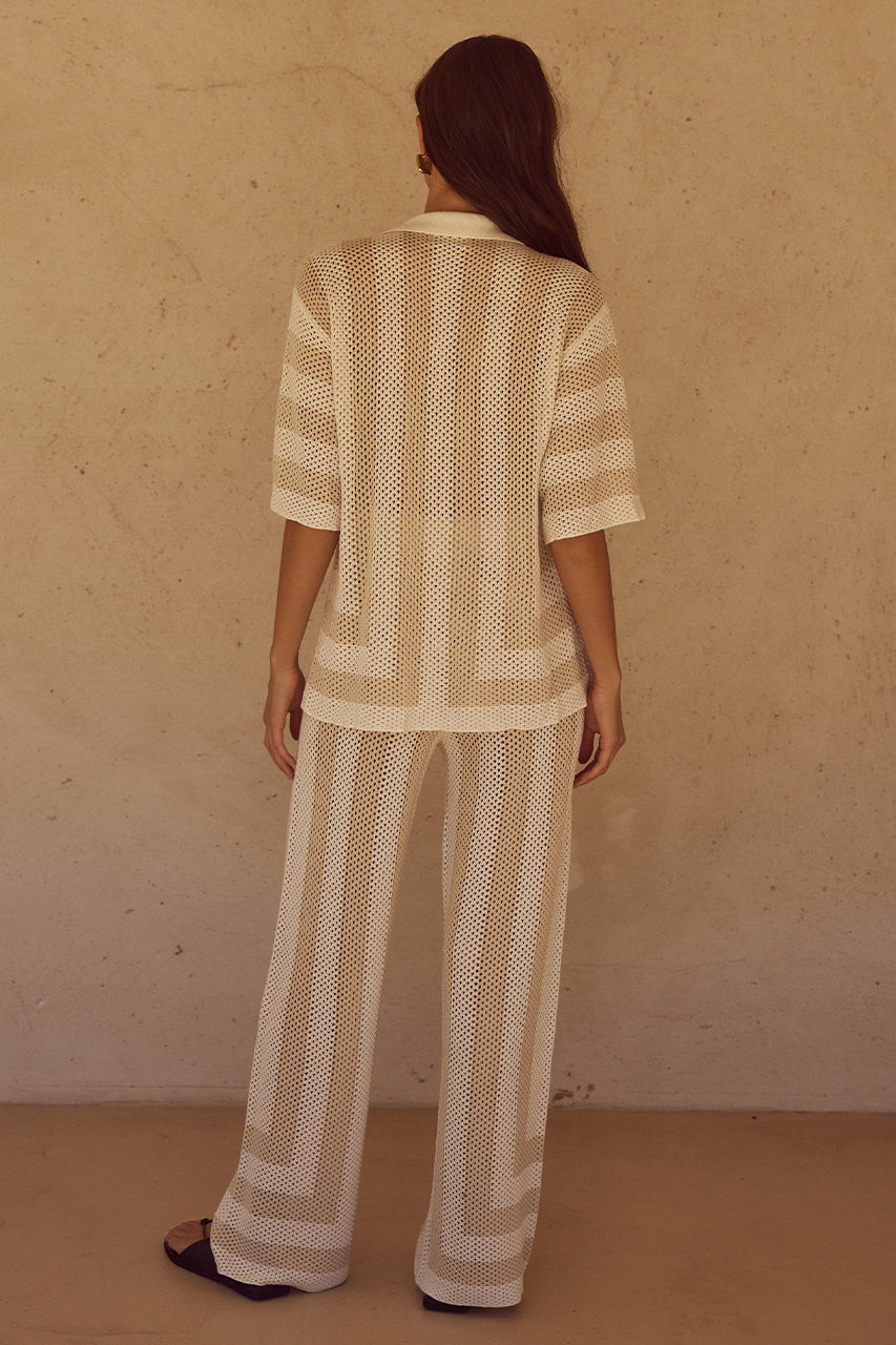 ZIGGY PANT - WHITE/SAND