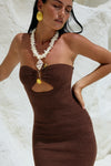 LUNA MIDI DRESS - ESPRESSO