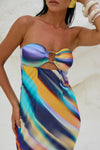 VELZY STRAPLESS DRESS - AINSLEY PRINT