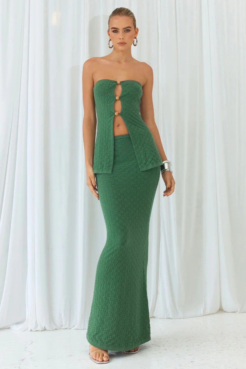 TAYA MAXI SKIRT  - KHAKI