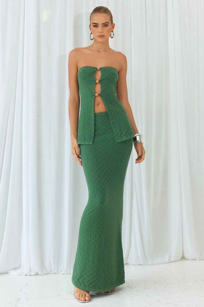 TAYA MAXI SKIRT  - KHAKI
