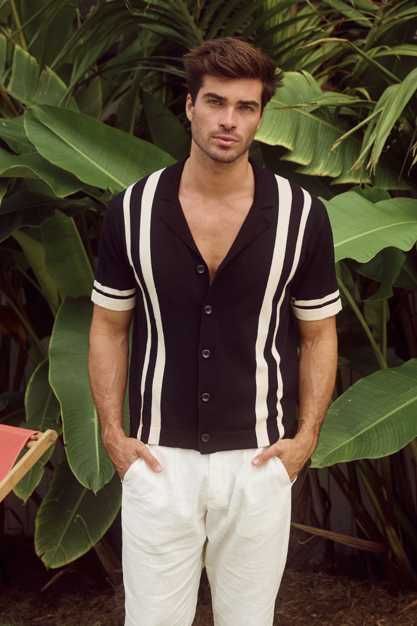 JOSHUA SHIRT - BLACK/SAND