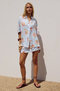 ADELYN MINI SKIRT - BLUE SEASHELL
