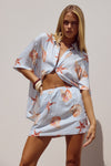 ADELYN MINI SKIRT - BLUE SEASHELL