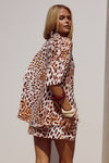 ADELYN MINI SKIRT - TIKANI LEOPARD