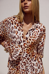 ADELYN SHIRT - TIKANI LEOPARD