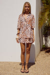 ADELYN MINI SKIRT - TIKANI LEOPARD