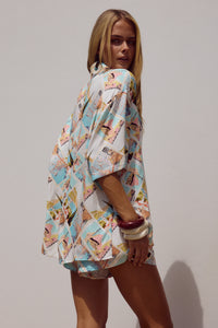 ADELYN SHIRT - VACAY AQUA