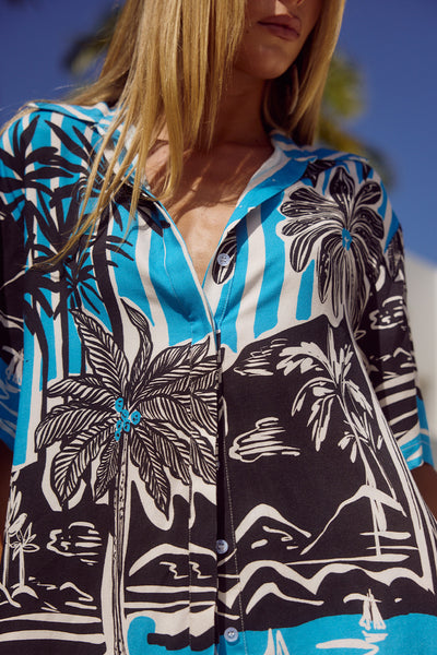 ADELYN SHIRT - TROPEZ BLUE