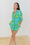 ADELYN SHIRT - ALOHA AQUA