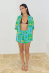 ADELYN SHIRT - ALOHA AQUA