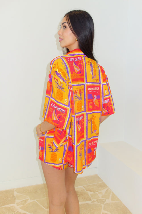 ADELYN SHORT - ALOHA ORANGE