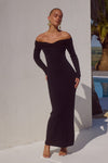 AIRILIE MIDI DRESS - BLACK