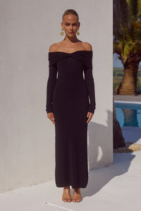 AIRILIE MIDI DRESS - BLACK