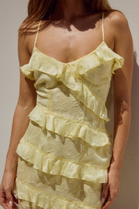 AISHA MINI DRESS - LEMON