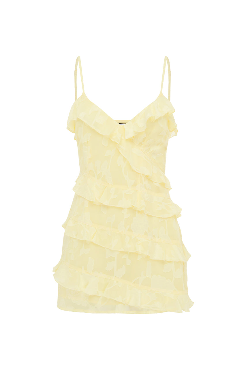 AISHA MINI DRESS - LEMON