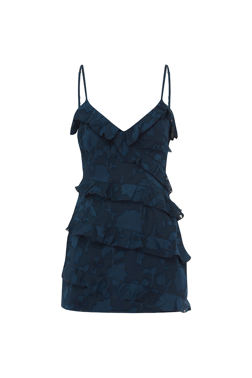 AISHA MINI DRESS - NAVY