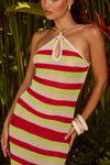 AKAYLA MAXI DRESS - RED MULTI