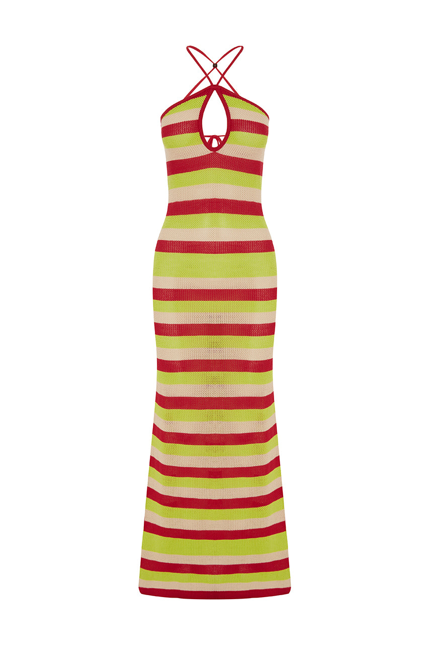 AKAYLA MAXI DRESS - RED MULTI