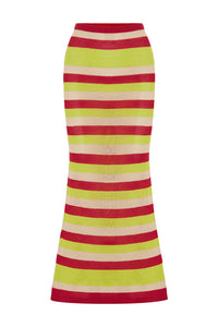 AKAYLA MIDI SKIRT - RED MULTI