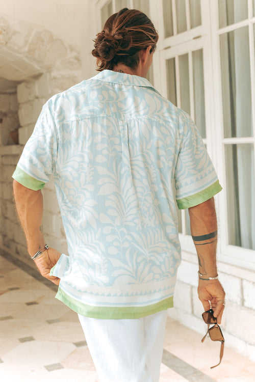 AKIO SHORT SLEEVE SHIRT - AKIO SKY BLUE