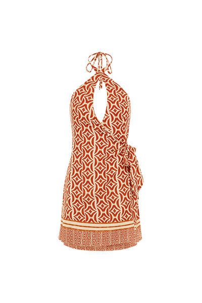 ALARA HALTER MINI DRESS - ALARA RED