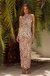 ALBA MIDI DRESS - TIKANI LEOPARD