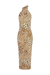 ALBA MIDI DRESS - TIKANI LEOPARD