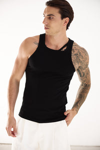 ALEJANDRO CUTOUT TANK - BLACK