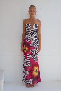 ALESSIA MAXI DRESS - ZEBRA FLORAL