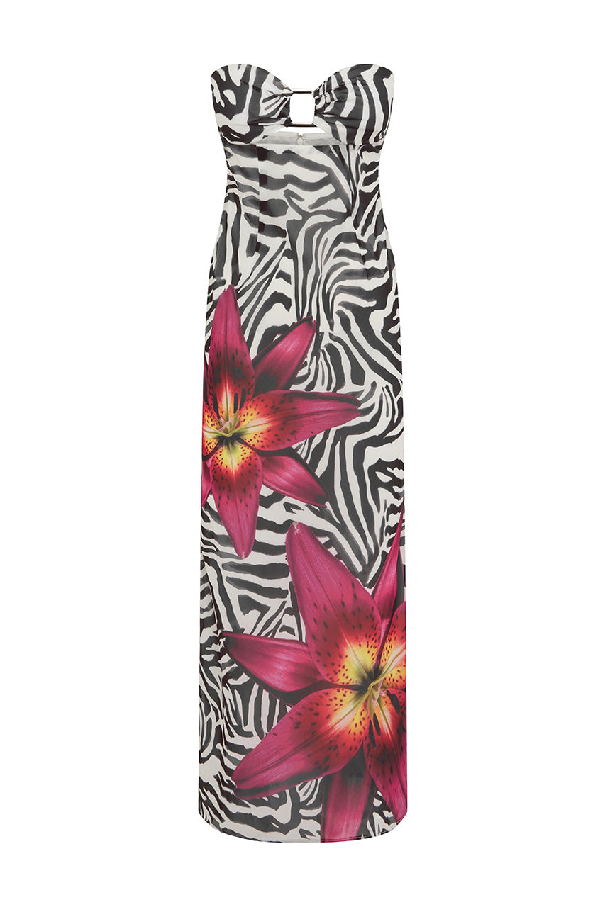 ALESSIA MAXI DRESS - ZEBRA FLORAL