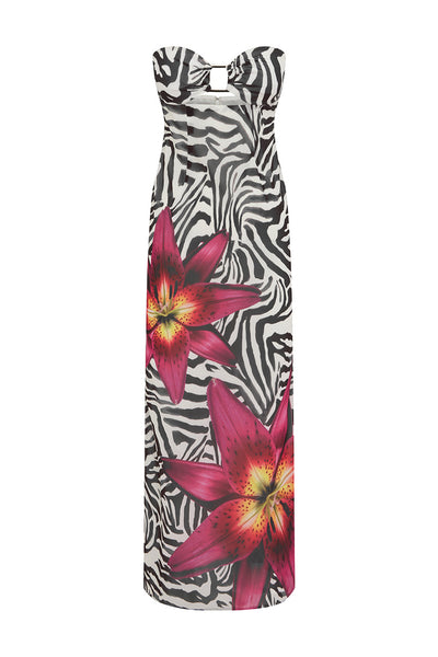 ALESSIA MAXI DRESS - ZEBRA FLORAL