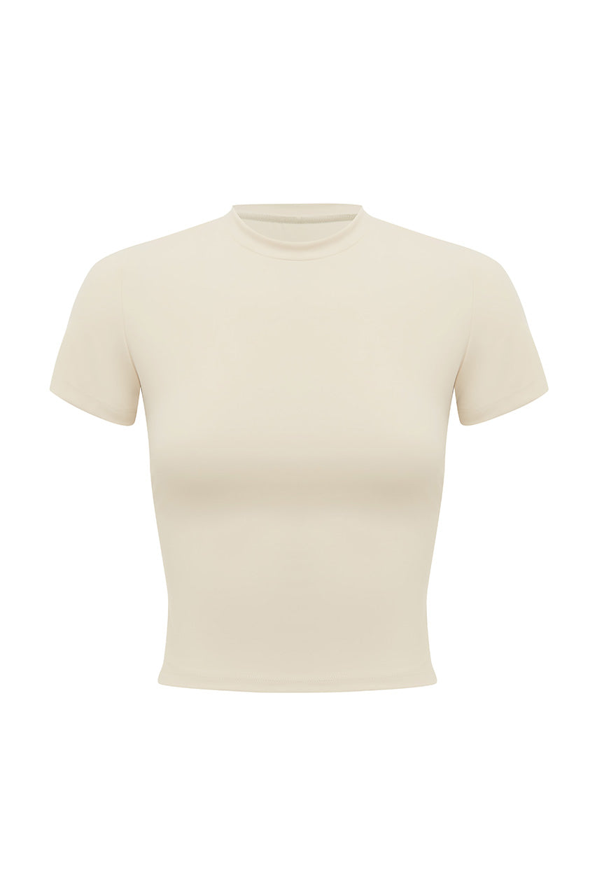ALEX FITTED BABY TEE - BISCUIT