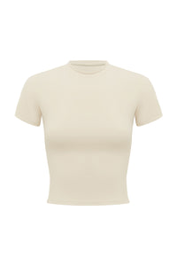 ALEX FITTED BABY TEE - BISCUIT