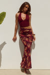 ALEXIS HALTER CUT OUT MAXI DRESS - ELIANA RED
