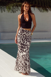 ALEXIS HALTER CUT OUT MAXI DRESS - GIANA WHITE