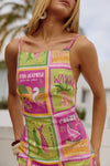 ALLEGRA MINI DRESS - ALOHA LIME