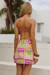 ALLEGRA MINI DRESS - ALOHA LIME