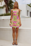 ALLEGRA MINI DRESS - ALOHA LIME