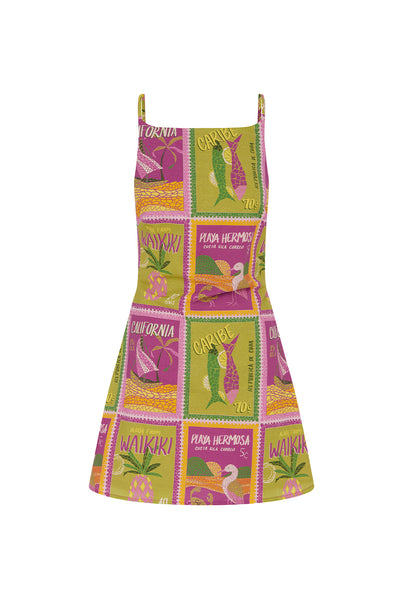 ALLEGRA MINI DRESS - ALOHA LIME