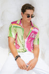 ALOHA SHIRT - GREEN/PURPLE