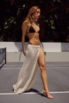 AMBI MIDI SKIRT - SAND/GOLD