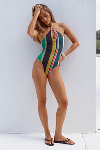 AMOREE KEYHOLE ONE PIECE SWIMSUIT - ESTELLA MULTI