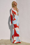 AMOREE LONG SLEEVE MAXI DRESS - AMOREE RED