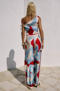 AMOREE WIDE LEG PALAZZO PANT - AMOREE RED