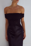 AMORET MIDI DRESS - BLACK