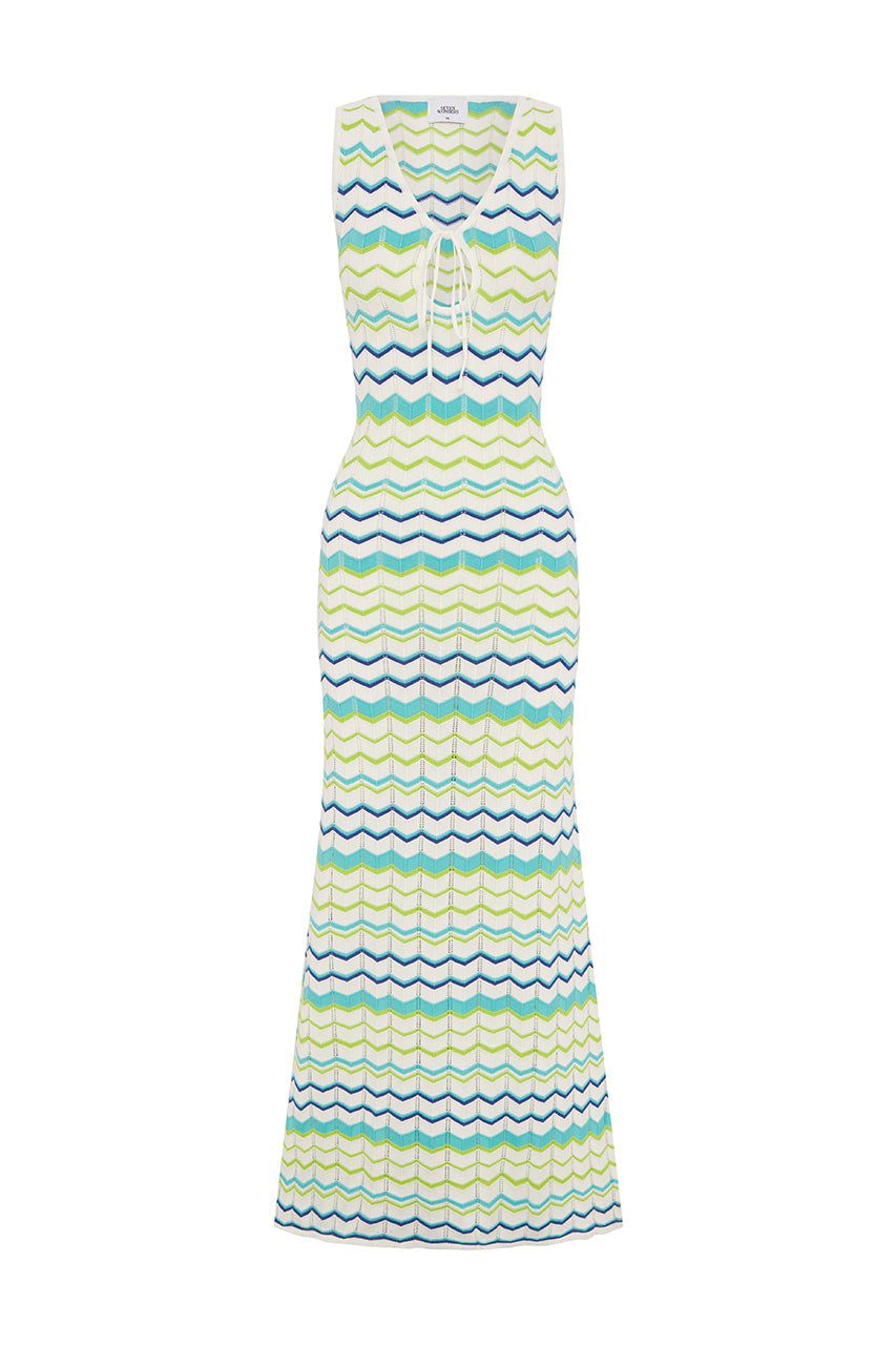 ANDREA MAXI DRESS - GREEN MULTI